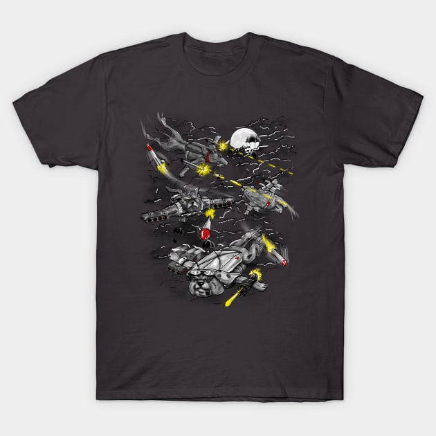 Dog Fight T-Shirt by LivMat